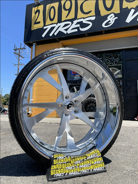 Set of 4 24" FORGIATO S221 3 PIECE WHEELS 24X9 + 24X10 5X120.65 FITS CHEVELLE + CUTLASS (TIRES INCLUDED) (FINANCING AVAILABLE)