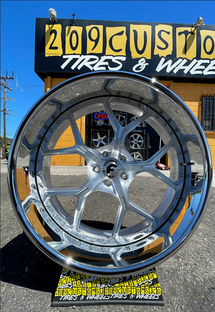 24" "IN STOCK" FORGIATO QUADRI 3 PIECE WHEELS 24X9 + 24X10 5X120.65 FITS CHEVELLE + CUTLASS (TIRES INCLUDED) (FINANCING AVAILABLE)