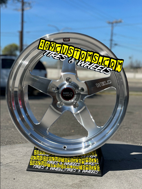 Set of 4 22" WELD VENTURA S105 POLISHED 22X8.5 + 22X10.5 5X127 5X5 Chevy OBS 1500 C-10 (WHEELS ONLY)