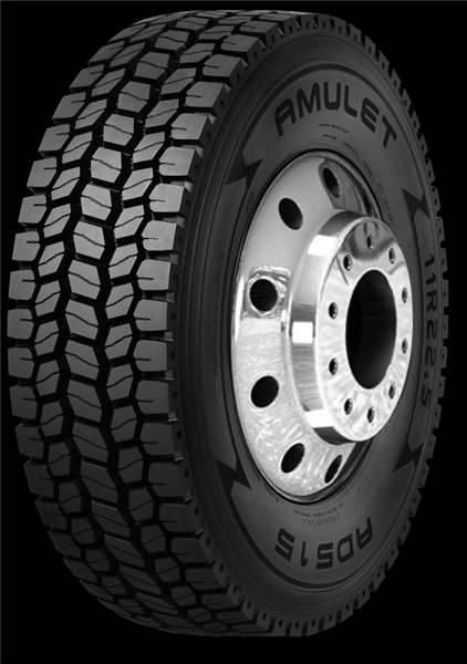 11R24.5 AMULET 16 PLY OPEN SHOULDER DRIVE AD515