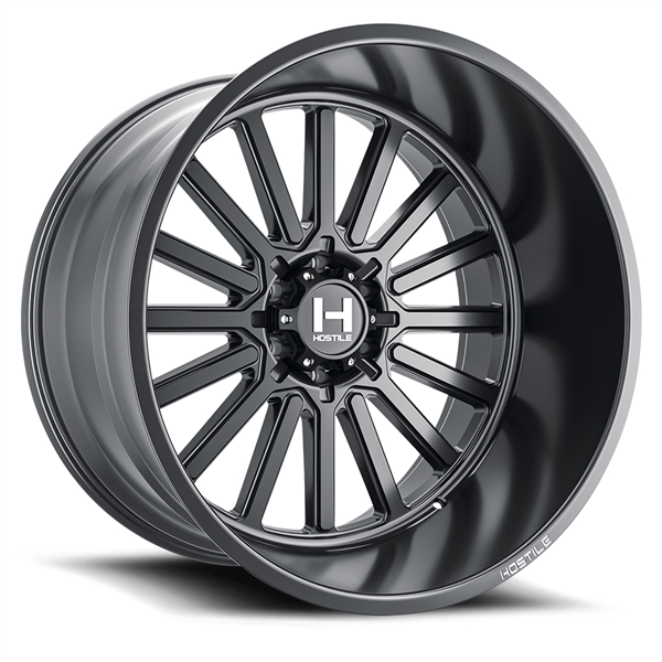 20X10 HOSTILE H127 6X135 -19MM C.B 87.00MM ( ASPHALT) SATIN BLACK