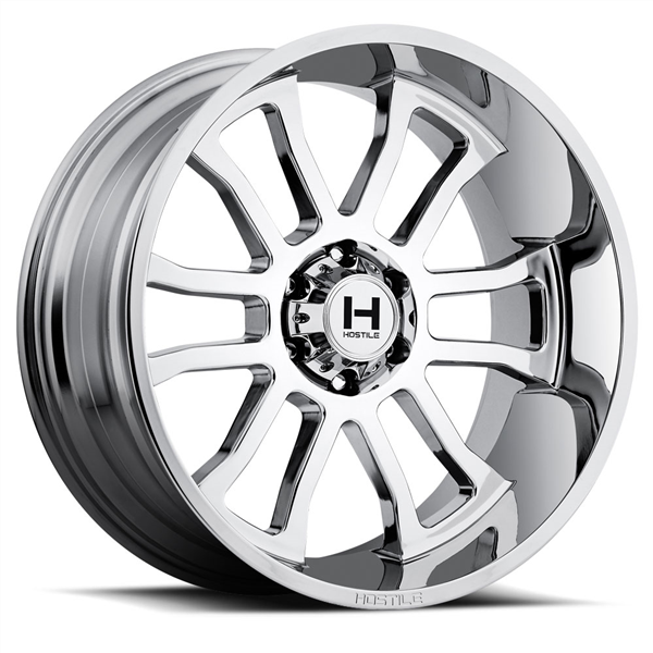 20X12 HOSTILE H107 6X139.7 -44MM C.B 106.1 ARMOUR PLATED ( CHROME )