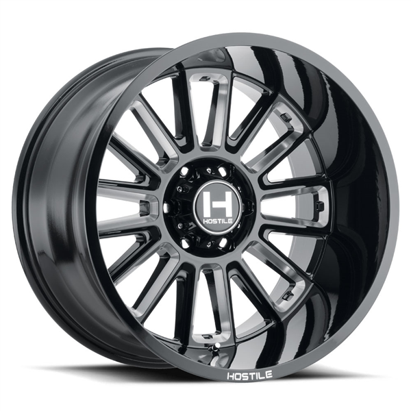 20X12 HOSTILE H115 6X139.7 -44MM C.B 106.1 BLADE CUT ( BLACK MILLED )