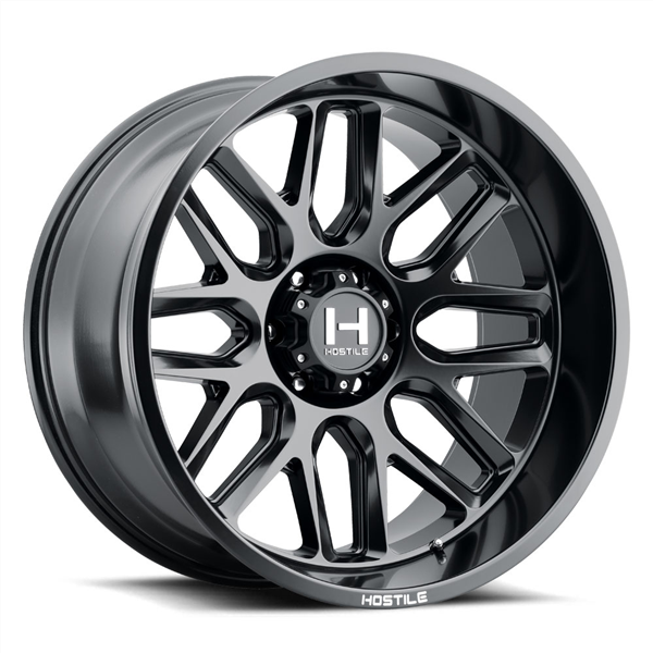20X12 HOSTILE H120 5X139.7 -44MM C.B 87 ASPHALT ( SATIN BLACK )