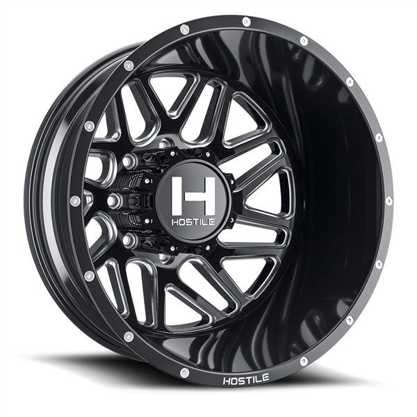 20X8.25 HOSTILE 401 8X210 -221MM C.B 154.3 (BLADE CUT) GLOSS BLACK MILLED