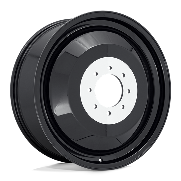 20X8.25 HOSTILE H400 8X210 +115MM C.B 154.3 ASPHALT(SATIN BLACK) DUALLY REAR INNER