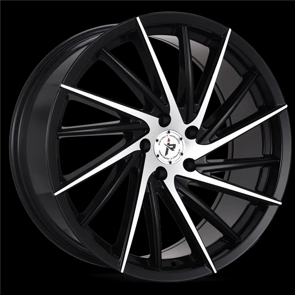 20X8.5 IMPACT RACING 608 5X114.3 35MM (73.1MM) GLOSSS BLACK MACHINED FACE