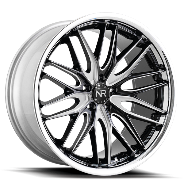 20X8.5 NOIR ELITE NO 106 5X114.3 35MM C.B 73.1 GLOSS BLACK/MACHINE W/SS