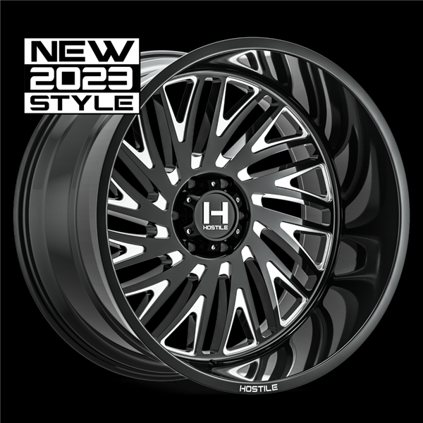 20X9 HOSTILE 131 6X139.7 0MM (106.1MM) BLADE CUT (BLACK MILLED)