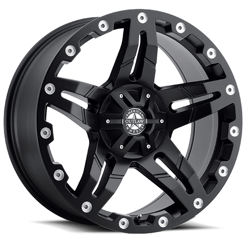 22X11.5 AMERICAN OUTLAW 5X150 -38MM C.B. 110.2 GLOSS BLACK