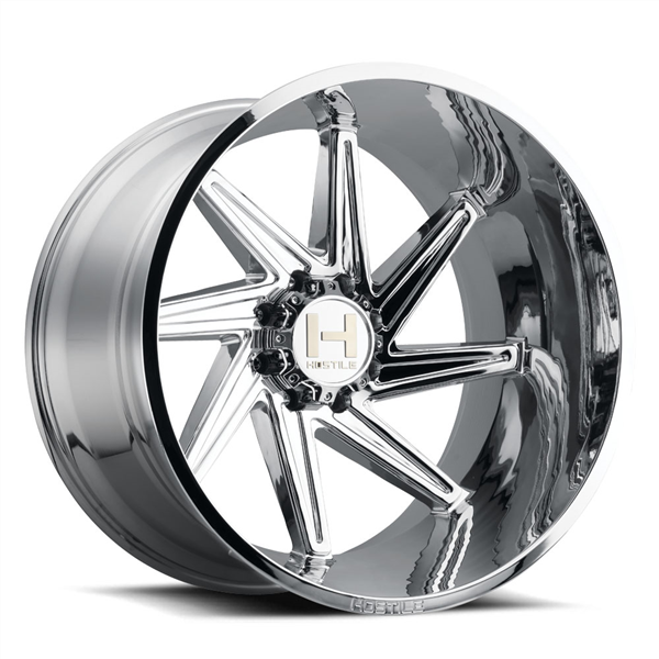 22X12 HOSTILE H119 8X170 -44MM C.B 125.2 ARMOUR PLATED ( CHROME ) "RIGHT SIDE WHEEL"
