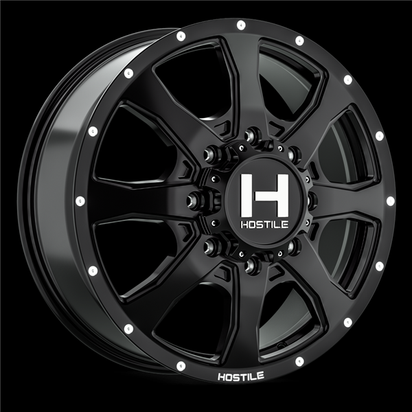 22X8.25 HOSTILE H403 8X165 +123MM C.B 121.6MM (ASPHALT) SATIN BLACK
