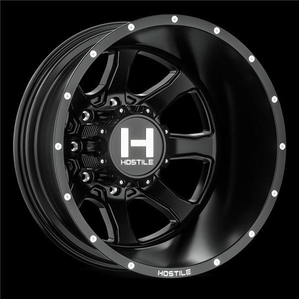 22X8.25 HOSTILE H403 8X200 -221MM C.B 142.2 (ASPHALT) SATIN BLACK