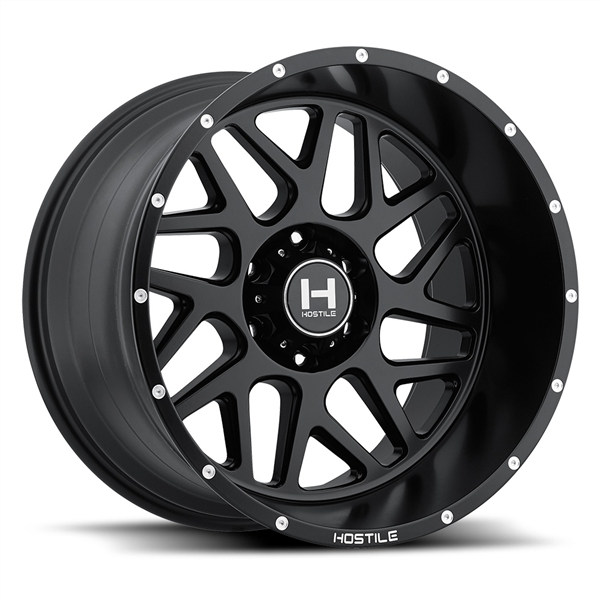 20X10 HOSTILE H108 6X135 -19MM C.B 87MM ASPHALT (SATIN BLACK)