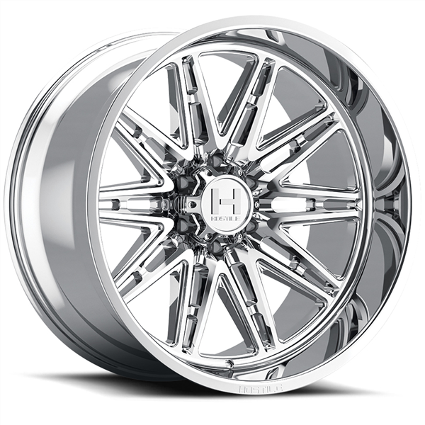 20X10 HOSTILE 126 6X139.7 -19MM C.B 106.1MM ARMOR PLATED (CHROME)