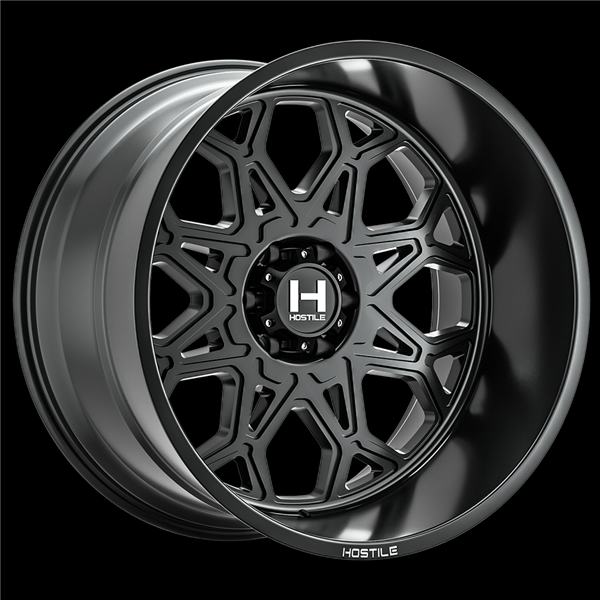 20X10 HOSTILE H132 6X139.7 -19MM (106.1MM) ASPHALT (SATIN BLACK