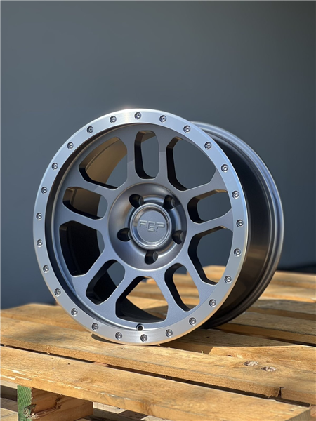 AGP 301-6 TRUX 17X9+1 6X139.7 CB-106.2 GREY W/MACHINED RING