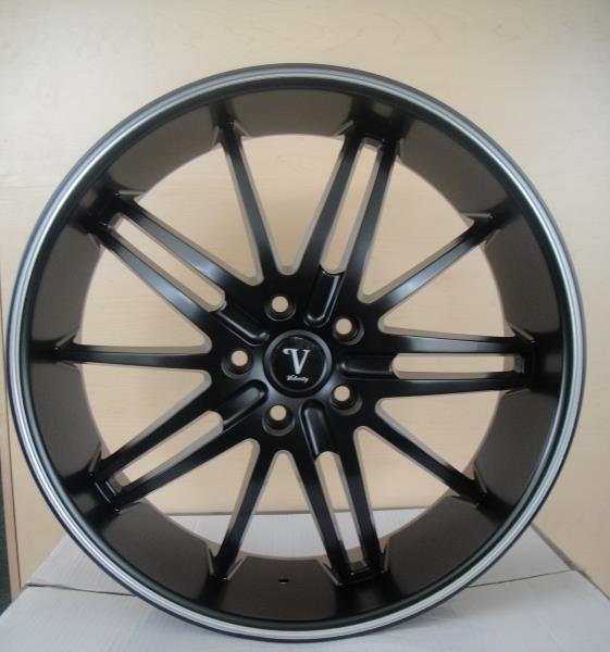 VELOCITY 910 20X7.5+38 5X120 C.B.-74.2 DFB-MLLIP (DARK FLAT BLACK+MACHINE LIP)