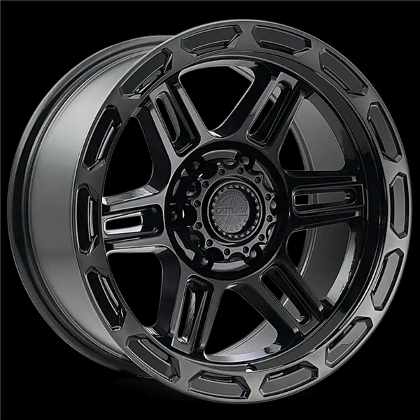 AMERICAN OUTLAW PISTON 20X9-10 5X127 C.B-71.6 BLACK TINT