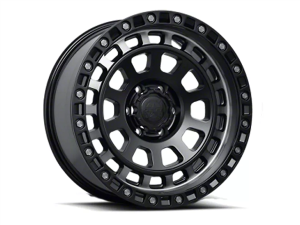 AMERICAN OUTLAW MAVERICK 20X9-10 5X127 C.B-71.5 BKMT BLACK TINT MACHINE SPOKES W/ MILLED RIVETS