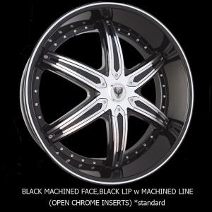VENICE FORZA 24X9+30 6X135+139.7 C.B-87.1 B+MO+MLLIP+CP (BLACK+MACHINE+BLACK LIP MACHINE LINE+CHROME
