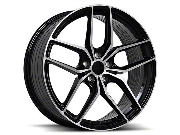 LIQUID METAL ROTARY 20X10+42 5X112 C.B-73.1 GMB GLOSS BLACK W/MACHINED FACE