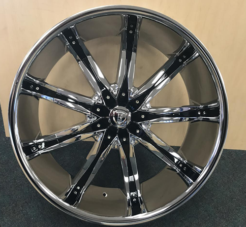 BORGHINI B9 20X8.5+35 6X127+6X139.7 C.B-78.1 C+BP CHROME +B PLASTIC