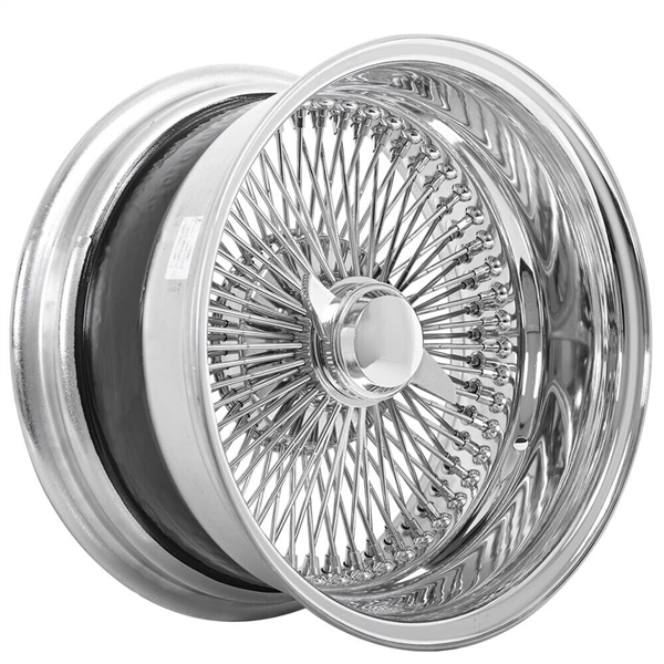 WIRE WHEELS 13X5.5 REVERSE CHROME 100 SPOKE