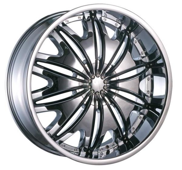 VELOCITY 820 22X9.5+13 5X115+120 C.B-74.2 CHROME +BP PLASTIC