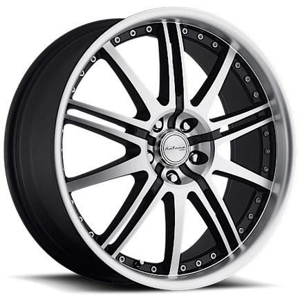 KATANA GT10 18X7.5+45 5X100 MATTE BLACK W/ MACHINED FACE & LIP