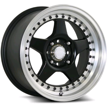 KATANA K122 15X8+20 4X100+4X114.3 C.B 73.10 MATTE BLACK MACH LIP