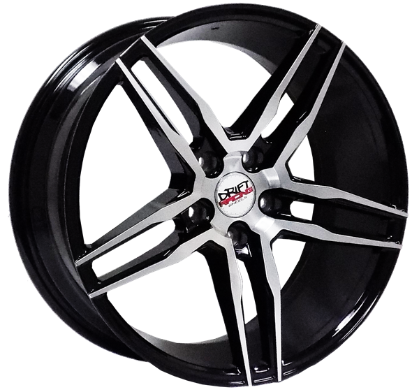 DRIFT RACING 59983 18X8+35 5X100 C.B 73.10 GLOSS BLACK MACHINE FACE
