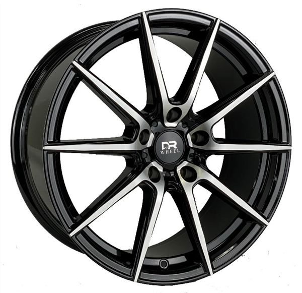 DRIFT RACING DR71 AO7001 18X8+35 5X112 C.B 66.56 BLACK MACHINE FACE **FORGED FLOW FORMED*