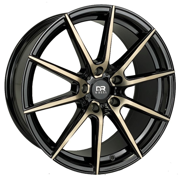 DRIFT RACING DR71 AO7001 18X8+35 5X114.3 C.B 73.10 BLACK MACHINE FACE+BRONZE PAINT*FORGED FLOW FORME