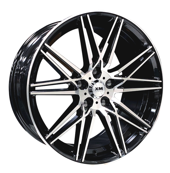 XM STREET XM-803 18X8+38 5X100 C.B 73.10 GLOSSY BLACK MACHINE FACE