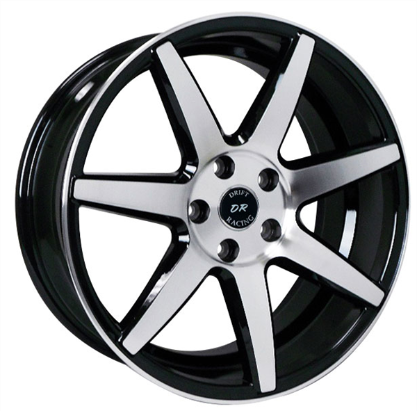 DRIFT 70083 20X10+25 **BLANK** C.B 74.10 GLOSS BLACK MACHINE FACE