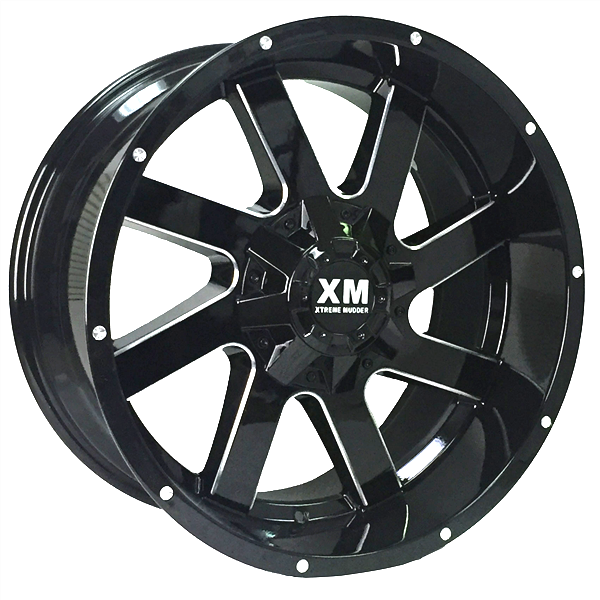 XTREME MUDDER XM-322 17X9+0 6X135+6X139.7 C.B 108 GLOSS BLACK MILLED