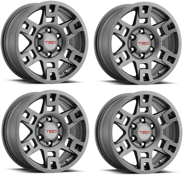 TRD REPLICA TR1 4RUNNER 7615B 17X8+15 6X139.7 C.B 106.10 MATT GREY