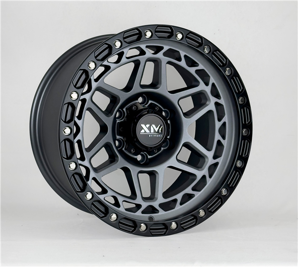 XTREME MUDDER XM-700 17X9+0 6X139.7 C.B 106.20 SEMI MATT GUNMETAL+SEMI MATT BLACK LIP