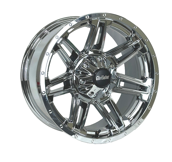 GLADIATOR GL218 18X9-12 6X139.7 C.B 108mm PVD CHROME ***SPECIAL PRICE***