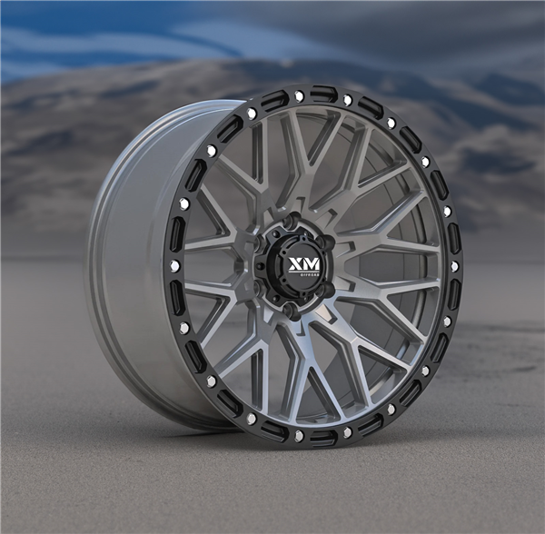XTREME MUDDER XM-704 18X9+0 6X139.7 C.B 106.20 SEMI MATT GUNMETAL FACE+SEMI MAT BLK LIP *FLOW FORMIN