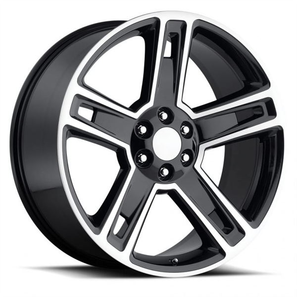 CHEVY GMC REPLICA 611R557 20X9+30 6X139.7 C.B 78.10 GLOSS BLACK MACHINE**SPECIAL**