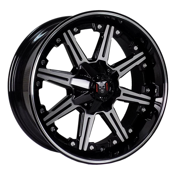 XTREME MUDDER B160 20X9+0 6X135+6X139.7 C.B 87.10 MATTE BLACK MACHINED FACE LIP MILLING RIVET