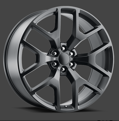 2113 [GMC SIERRA] REPLICA 22X9+25 6X139.7 C.B 78.10 BLACK