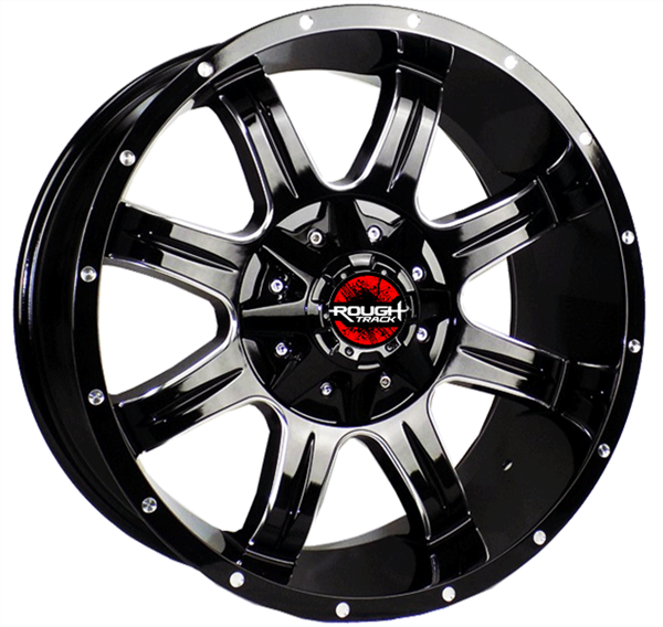 ROUGH TRACK RT01 L901 20X9+0 6X135+6X139.7 C.B 110 GLOSS BLACK MILLING WINDOWS