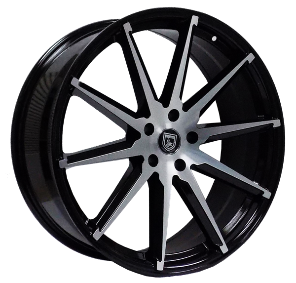 ELEGANTE E-02 1219 22X10.5+38 5X112 C.B 66.56 BLACK MACHINE FACE