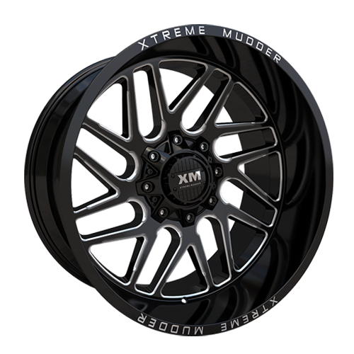 XTREME MUDDER XM-339 20X10+0 6X135+6X139.7 C.B 108 GLOSS BLACK MILLED
