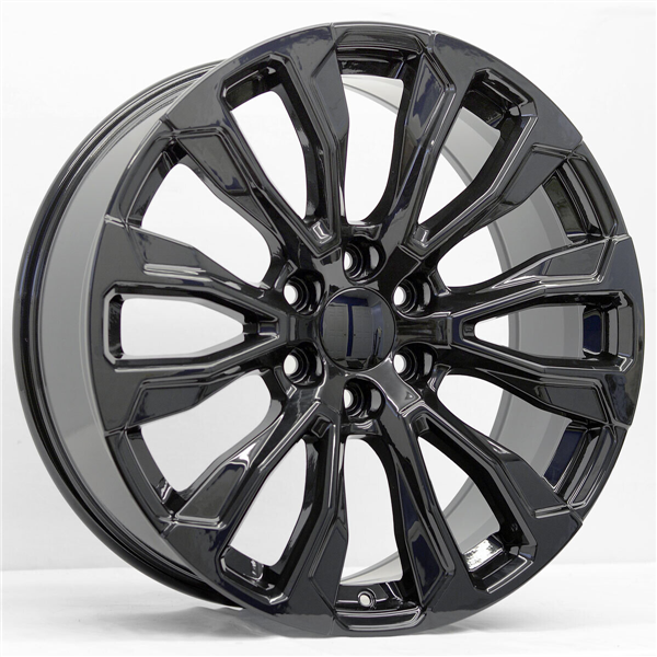2119 CHEVY, GMC, CADILLAC REPLICA 22X9+31 6X139.7 C.B 78.10 BLACK**GLOSS BLACK**