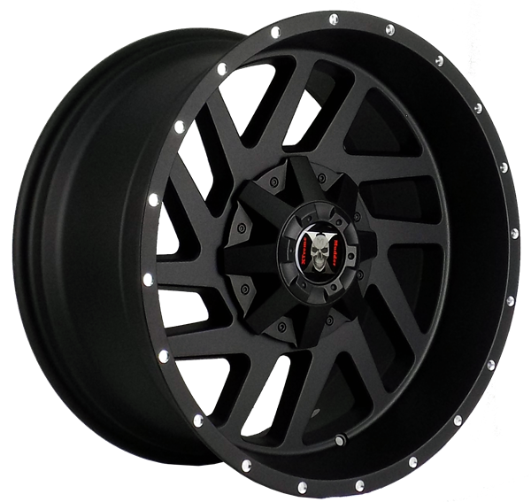 XTREME MUDDER XM-310 6020 20X10-6 6X135+6X139.7 C.B 87.10 SATIN BLACK MILLING DOT