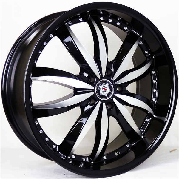 SEVIZIA 427 22X8+38 5X114.3 BLK MACHINE B+MO